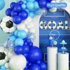 Party Decoration 103 Piece Football Balloon Arch Set Blue Boy tema Födelsedagsjubileum Graderingsceremoni