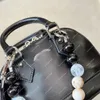 CC Designer Femmes Sac à main Décoration de perles Sac d'épaule vintage Sac à corps croisé en cuir de haute qualité sacs à main