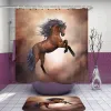 Rideaux rideaux de bain à cheval 3d jeu de bain imprimé set étanché