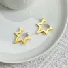 Enfashion Pearl Star Ohrmanschette Goldfarbe Ohrringe für Frauen Edelstahl gefälschte Piercing Ohren Mode Schmuck E211329 240430