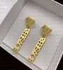 Fashion Designer Earrings V Letter Banshee Head 18K Gold Plated Womens VE2229453406
