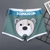 Underpants Youth Fashion Bear Printed Aro Pant For Young Boy U Convex Pouch Boxer Shorts Breathable Soft Bottom Lingerie Teenage