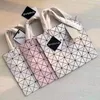 Shoulder Bags 2024Issey Japan Miyake Glossy Ladies Fashion Bag High End Hand Beach Tote Messenger Grid Crossbody