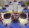 Sprudeln kristallklarer Girlande Kronleuchter Hochzeitstorte Stand Geburtstagsfeier liefert Dekorationen für Tisch Herzstück7753197
