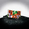 Cluster ringen klassieke 925 zilveren dames ring kleur bloem handgemaakte glazuur bruiloft druppel juwelen jade vlinder