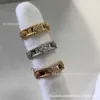 Projektant luksusowy pierścień biżuterii vancllf wysoka wersja czterokrotna konicjonka kalejdoskop pierścień wąski i szeroki z 18 -karatowym różowym złotem okrągłe koraliki precyzyjne Carvin
