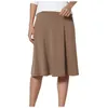 Jupes pour femmes Summer Plus taille solide léger flare midi tire-trait de fermeture jupe des vêtements pour femmes faldas para mujeres