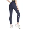 Kvinnors yogapåsar anpassar leggings med fickor hög midje sportkondition kostym lycra tyg fast färg botten byxor elastisk fitness utomhus sportbyxor 556