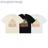 Hochwertiger Original -Rhuder -Designer T -Shirts langer Schwanzpapagei Druck 230 g reines Baumwoll -Doppelgarn High Street Casual Vielseitige Kurzärmel mit 1: 1 Logo