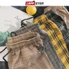 Męskie spodnie Lappster Męskie czarne harajuku płaskie spodnie 2023 Męskie japońskie ubrania uliczne Pocket Spodne Męskie w kolorze retro swobodne pantsl2405