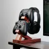 Möss trä hörlurstativ spel headsethållare för skrivbord visar speltillbehör gåva för airpods ps5 xbox
