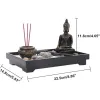 Velas Estatuas de Buda y Candelador de la mesa Zen, Decoración del jardín con quemador de incienso de arena y piedra, quemador de incienso de yoga decore