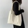 Сумки для хранения женские покупки холст пригородной жилет сумки хлопковая ткань белая черная серия супермаркет продуктовые сумки сумки.