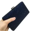 Boutique De FGG Navy Blue Women Crystal Clutch Evening Bags Wedding Bridal Box Handbags Party Dinner Diamond Purse 210823 197V