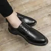 Dress Shoes Classic Leather Men's Casual Big Head Derby Hong Kong Style Suit Young Hair Stylist Party