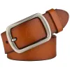 Ceinture pour femmes en cuir authentique 3,0 cm de largeur de haute qualité Beltes de créateurs de haute qualité y boucle cnosme pour femmes