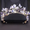 Fascia per la testa di fiore di fiore corona acqua diamante imitazione imitazione perla per farfalla per farfalla capelli per capelli da sposa Accessori da sposa Q240506