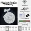 Master Rocks Jewelry Sterling Sier Lettera personalizzata 3D Iced out VVS MOISSanite Pendant