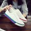 Mens Rainbow Mandarin Duck Canvas Shoes and Womens Couple Korean Style White Allmatch Board 240426