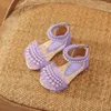 Sandales gril chaussures2023 Sandales plates d'été pour les filles chaussures de glissière arrière