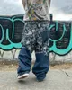 Jeans pour femmes Y2K Hip-Hop surdimensionné motif de rue imprimé Gothic Street Clothing Baggy Harajuku High Waist Casual Wide June