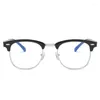 Sonnenbrille Anti Blue Light Blocking Brille Männer 2024 Black Square Computer Frames für Frauen Myopia Optical Nerd Fake Eye