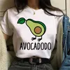 Dames T-shirt Maycaur Avocado Vegan dames T-shirt Harajuku ulzzang kawaii cartoon t-shirt 90s grafische dames korte mouwen t-shirt zomer kledingl2405