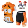 Verkopen van kinderen fietsentruien set zomer ademende kinderfiets kleding jongen sport fiets jersey kleding 240506