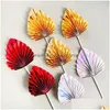 Cake Tools 1pcs Paper Fan Topper Gold Palm Leaf Birthday For Wedding Cupcake Toppe Kid Party Decorations Drop Delivery Home Garden K DHUA7