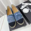 Canalise les chaussures en tweed chan c espadrilles mots de robe matelaste chaussures femmes femmes filles en denim