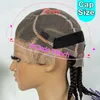 Kima Full Lace Cornrow Box geflochtene synthetische Spitzen -Front -Perücken für Afrika Frauen Männer Zöpfe mit Baby Haar Blecht wissen 240430