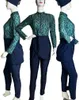 Dames badkleding 3 -delige set moslim zwempak lange mouw stevige kleur gewoon burkini groen blad le buini slanke pasvorm