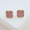 Cheap price and highquality earring jewelry Fashionable four leaf clover earrings for female design highend new with common cleefly