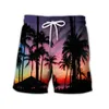 Heren plus size shorts Hawaiiaanse heren strandbroek digitale print zomer graffiti capris kleur casual shorts