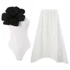 Swimons de maillots de bain pour femmes shorts de natation longs femmes féminines maigres grandes fleurs