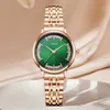 Vrouwen kijken naar fabrieksprijs mode Moissanite Green Dial Ladies Watch OEM horloges China fabrikant groothandel