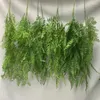 Decorative Flowers Artificial Plants Soft Glue Wall Hanging Fern Vines Shopping Mall Decoration Simulation Green Plant Leaf Fake Flower