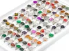 20PCSlot Mix Lot Men039s Ring Natural Stone Rings For Collection Lovers Whole Fashion Party Gift Jewelry3239397