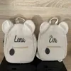 Plush Backpacks Personalized embroidered childrens backpack lightweight plush bear bag childrens customized name backpack giftL2405