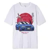 Herr t-shirts bomull initial d t shirt män kvinnor harjuku överdimensionerad t-shirt rolig jdm legend bil tshirt nissan skyline r34 t shirt t240505