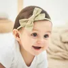 Haaraccessoires 5 stks/set Baby Bow Hoofdband kanten Bloemprint Nylon Cotton Hair Bands For Children Girls Non-Wave pasgeboren babyhaaraccessoires