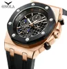 2022NEW ONOLA MARKA Moda Casual Quartz Mens Watch Chronograph Multifunkcyjna Zegarek na rękę All Black Gold Metal Waterproof Watch FO4960951