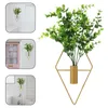 Vazen 2 sets bloemstand binnenhangende planter vaas voor reling bloempot groene planten plastic ijzerwand