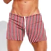 Herren -Shorts Pink Streifen sexy Sommer -Kordel für leichtes Tragen und Abnehmen von Sport Short Pants Gym Ropa de Hombre