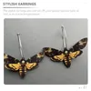 Dangle Ohrringe Statement Frauenhochzeit für Schmetterlingsflügel Sommer gewebt baumelnden Schmuck