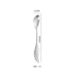 Juegos de vajilla de 16 cm Alas creativas Spoon de acero inoxidable Spoon El restaurante Titanium Caderlery S y set