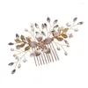 Coix de cheveux à la main à la main Simple Hairpin Rhingestone Personnalité Headwear Women Bride Ornaments Bijouts