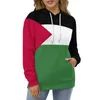 Męskie bluzy bluzy palestyńska flaga 3D męska poliester top z kapturem 2024 nowa harajuku damska koszulka sportowa unisex swobodny zamek błyskawiczny Q240506