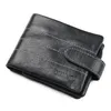 Code 1217 Fashion Men Wallets Echte lederen ontwerper Man Wallet Korte portemonnee met munten Pocket Card Holders Hoge kwaliteit 244D