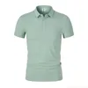Erkek Polos Moda Ofisi Nefes Alabaş Polo Gömlek Giyim 2024 Yaz Üst düzey İş Girişli Kavur Kısa Kollu T-Shirt S-3XL
